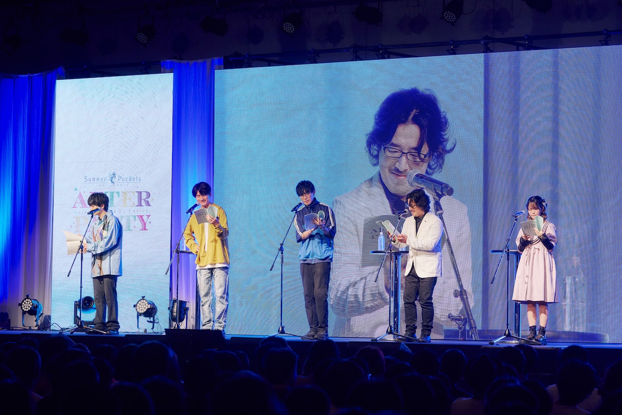 朗読劇の様子。左から千葉翔也、熊谷健太郎、浜田洋平、白石稔、田中