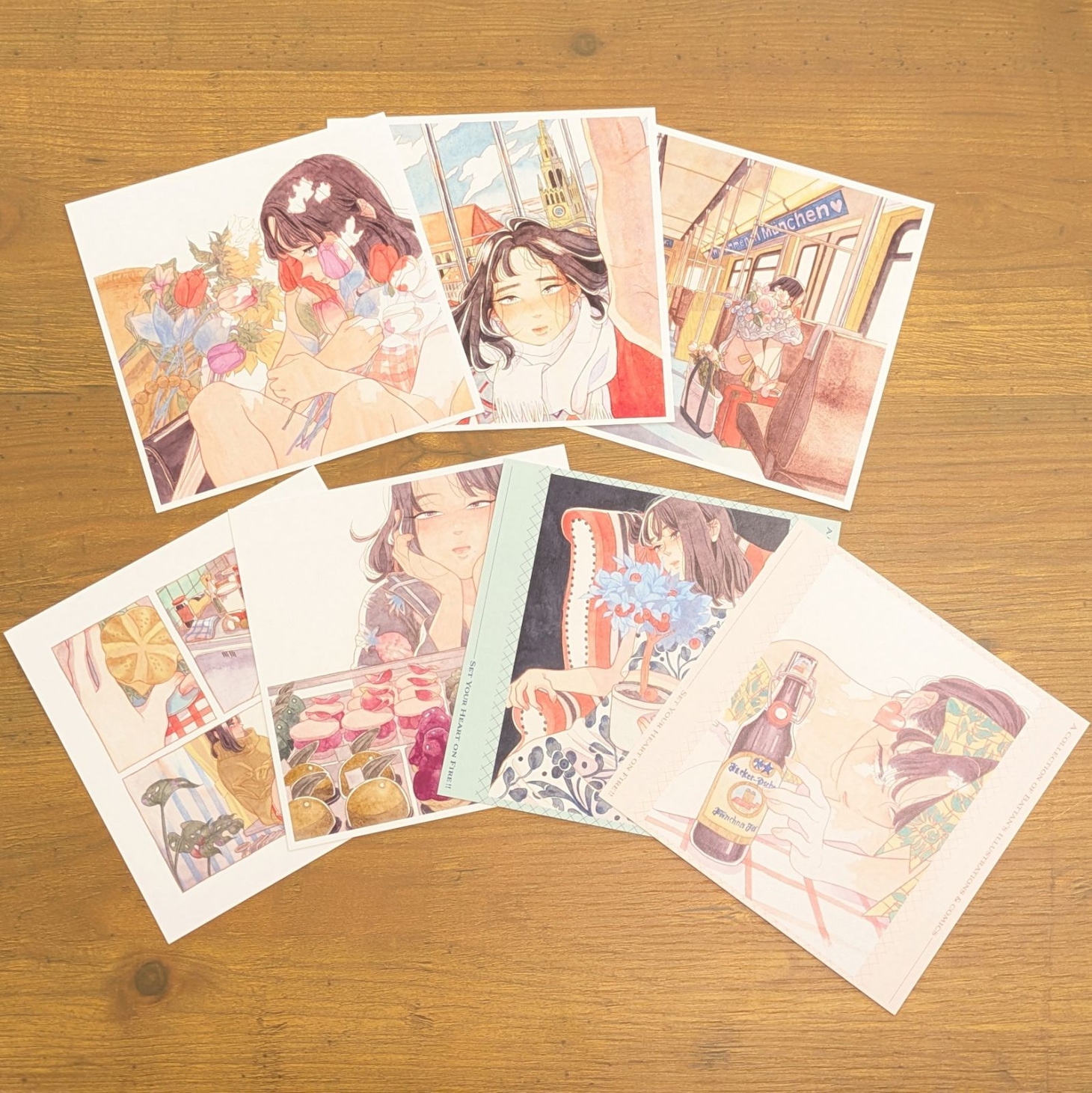 販売グッズの1つ。オリジナルレターカード 7枚セット