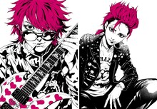 片岡人生、近藤一馬が描き下ろしたhideのイラスト