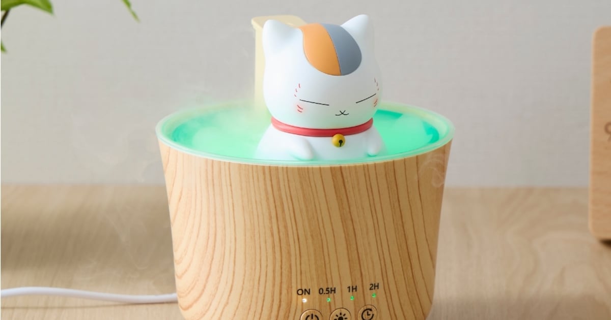 「夏目友人帳」湯船に浸かるニャンコ先生の加湿器発売、湯けむり風ミストで潤う - コミックナタリー