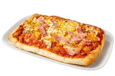 「あふれたピザパン」。470kcal