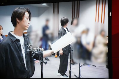 アフレコ初日に撮影された映像