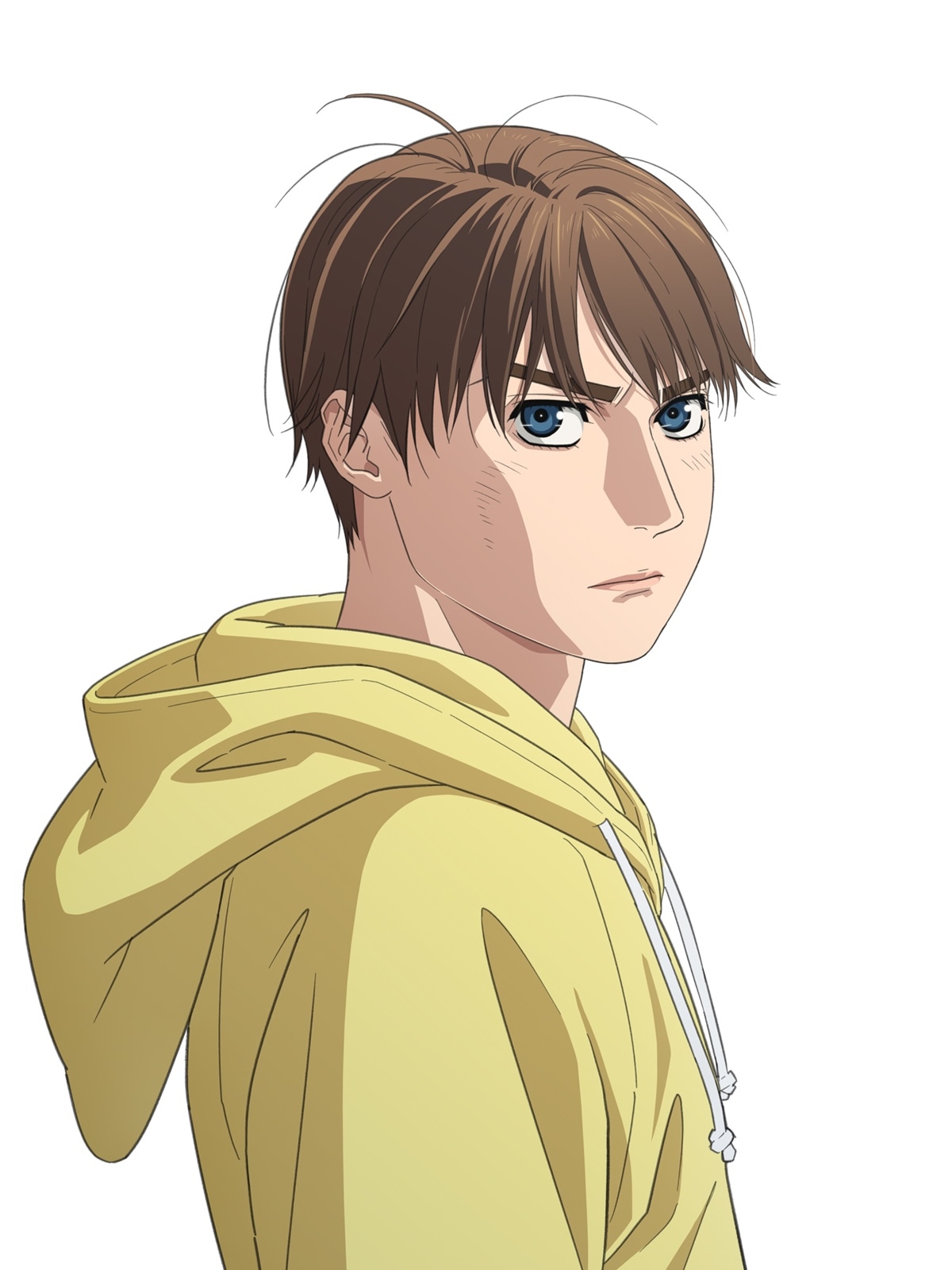 片桐夏向／カナタ・リヴィントン（CV：内田雄馬）。イギリスの名門レーシングスクールを卒業した、日本と英国のハーフの19歳。MFG第1戦の予選最終日に、TOYOTA 86GTで出走する。日本に来た一番の理由は、行方不明の父親を捜すこと。現在、⻄園寺恋の家に居候している。 (c)しげの秀一・講談社/MFゴースト製作委員会