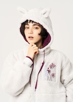 「魔界のオジギソウ｜ボアフリースジップパーカー」