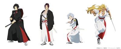 TVアニメ「地獄楽」第2期登場キャラクター。左から山田浅ェ門殊現、山田浅ェ門十禾、山田浅ェ門清丸、山田浅ェ門威鈴