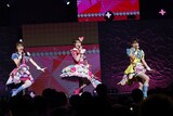 「SUPER CUTIE SUPER GIRL」。左から青葉りんか役の厚木那奈美、キラッCHU役の山下七海、萌黄えも役の久保田未夢