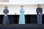 左から高代槙生役の沢城みゆき、田汲朝役の森風子、笠町信吾役の諏訪部順一