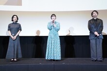 左から高代槙生役の沢城みゆき、田汲朝役の森風子、笠町信吾役の諏訪部順一