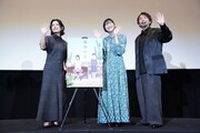 左から高代槙生役の沢城みゆき、田汲朝役の森風子、笠町信吾役の諏訪部順一