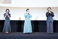左から高代槙生役の沢城みゆき、田汲朝役の森風子、笠町信吾役の諏訪部順一