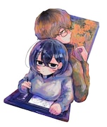 「やがて絵筆を映ろし君は」カラーカット