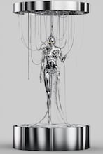 「攻殻機動隊」草薙素子を空山基が再構築、士郎正宗へ敬意を込めた彫像が展覧会で公開