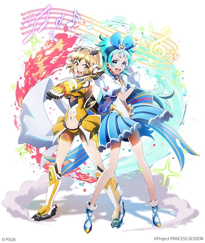 「プリンセッション・オーケストラ」と「戦姫絶唱シンフォギア」シリーズの描き下ろしコラボビジュアル