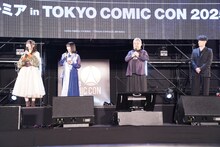 左から綾森千夏、あんどうさくら、内藤泰弘、細谷佳正