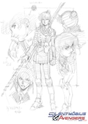 「サイレントメビウスX（クロス）アベンジャーズ」のキャラクタースケッチ