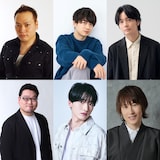 上段左から高口公介、浦和希、榎木淳弥。下段左から杉崎亮、安田陸矢、斎賀みつき