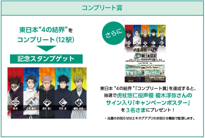 「呪術廻戦」スタンプラリーの説明