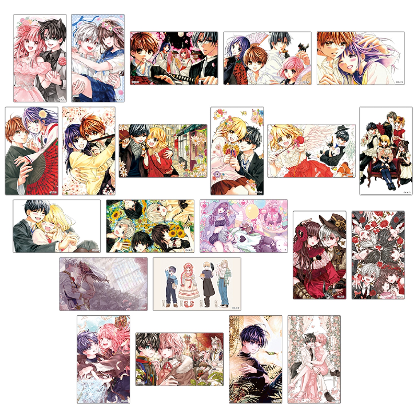 「水瀬藍＆くまがい杏子画業20周年記念原画展～みなくま展～」の「トレーディングクリアカード」