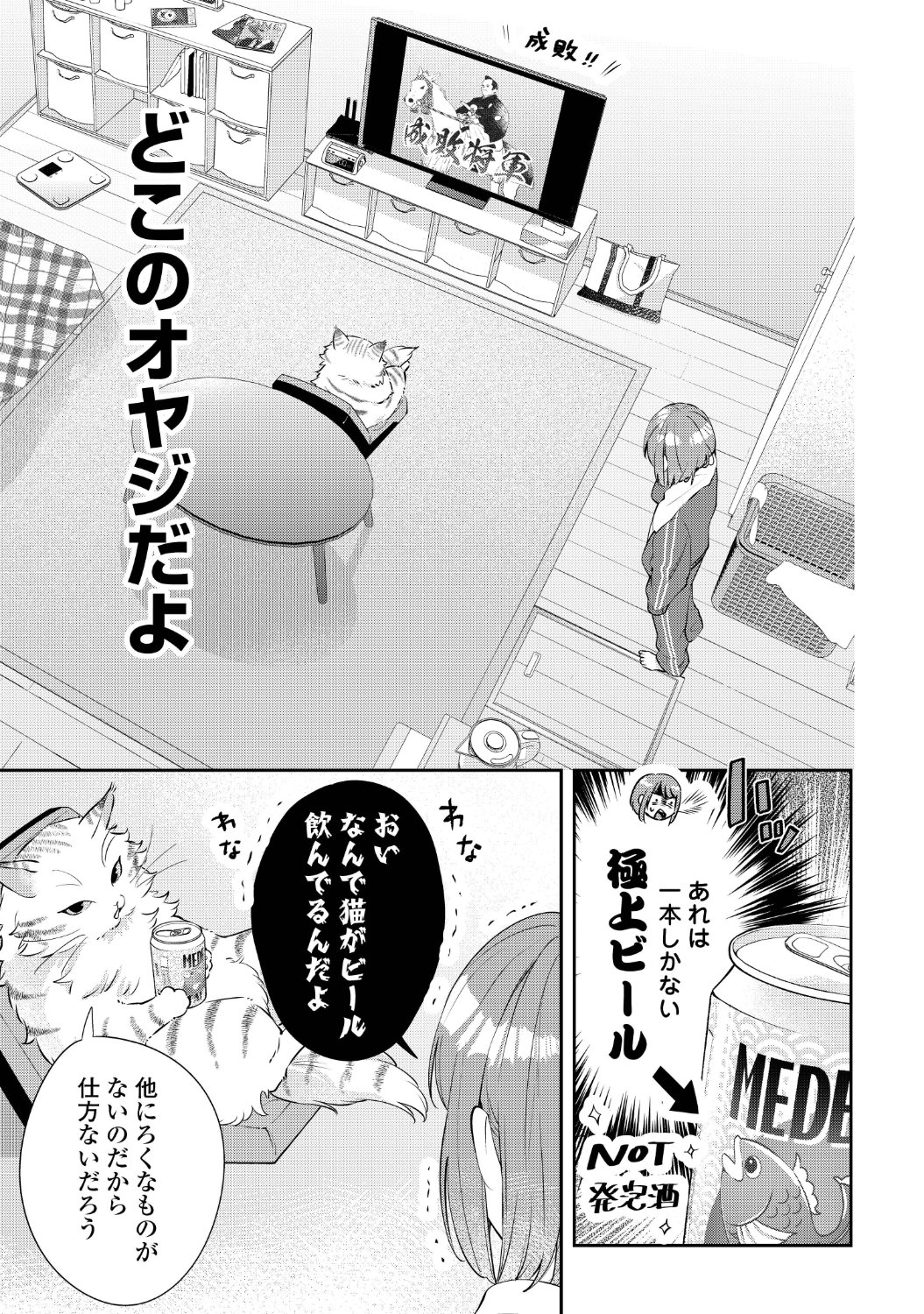「拾ったのが本当に猫かは疑わしい」1話より
