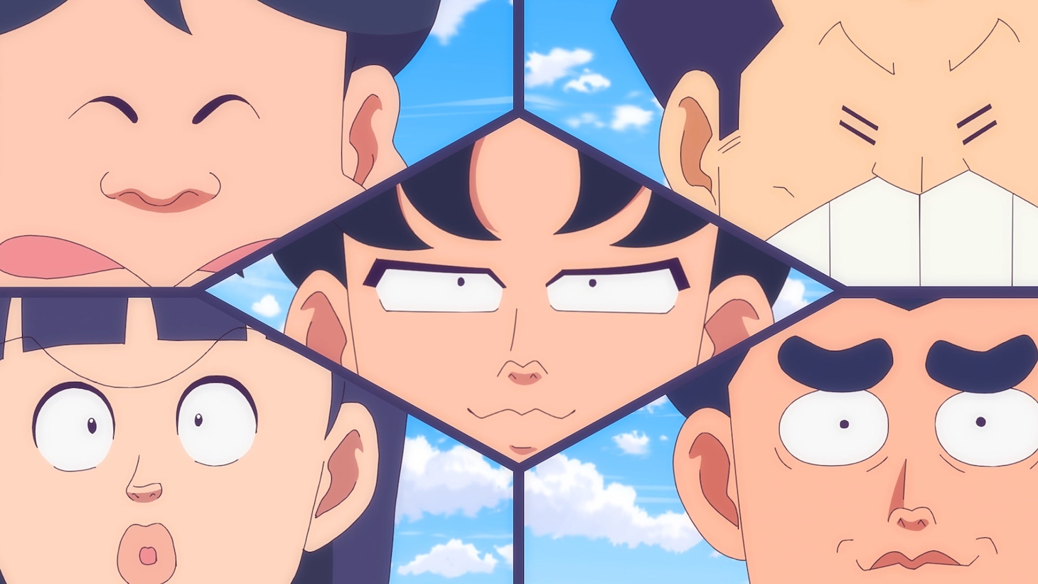 TVアニメ「ハイスクール！奇面組」メインPVの場面カット (c)新沢基栄／集英社・奇面組