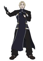 ライノー（CV：中村悠一）。所属は懲罰勇者9004隊、罪状はなし。自ら懲罰勇者に志願した変わり者で、砲兵としての才覚を持つ。礼儀正しい態度で聖人君子のような発言をするが、常に胡散臭い微笑を浮かべている。全身を包む異様な甲冑に聖印が刻まれ、巨大な右腕が砲身として機能する。 (c)2024 ロケット商会/KADOKAWA/勇者刑に処す製作委員会