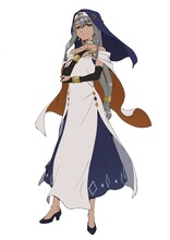 フレンシィ・マスティボルト（CV：大西沙織）。所属は夜鬼。南方夜鬼と呼ばれる一族の首領・マスティボルト家の令嬢。ザイロの元婚約者で、彼が懲罰勇者となったことで婚約は無効となったが、本人は婚約破棄を認めていない。変化に乏しい表情から辛辣な言葉を放つ。 (c)2024 ロケット商会/KADOKAWA/勇者刑に処す製作委員会