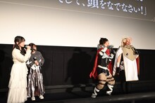 左から飯塚麻結、石上静香、布川ひろき、みちお