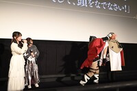 左から飯塚麻結、石上静香、布川ひろき、みちお