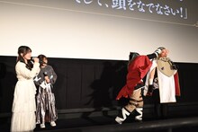 左から飯塚麻結、石上静香、布川ひろき、みちお