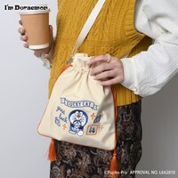 刺繍巾着ショルダーバッグ