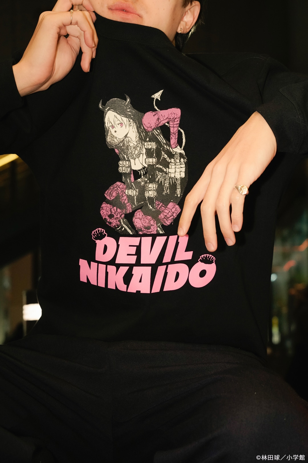 「悪魔ニカイドウ ロングスリーブTシャツ」着用イメージ
