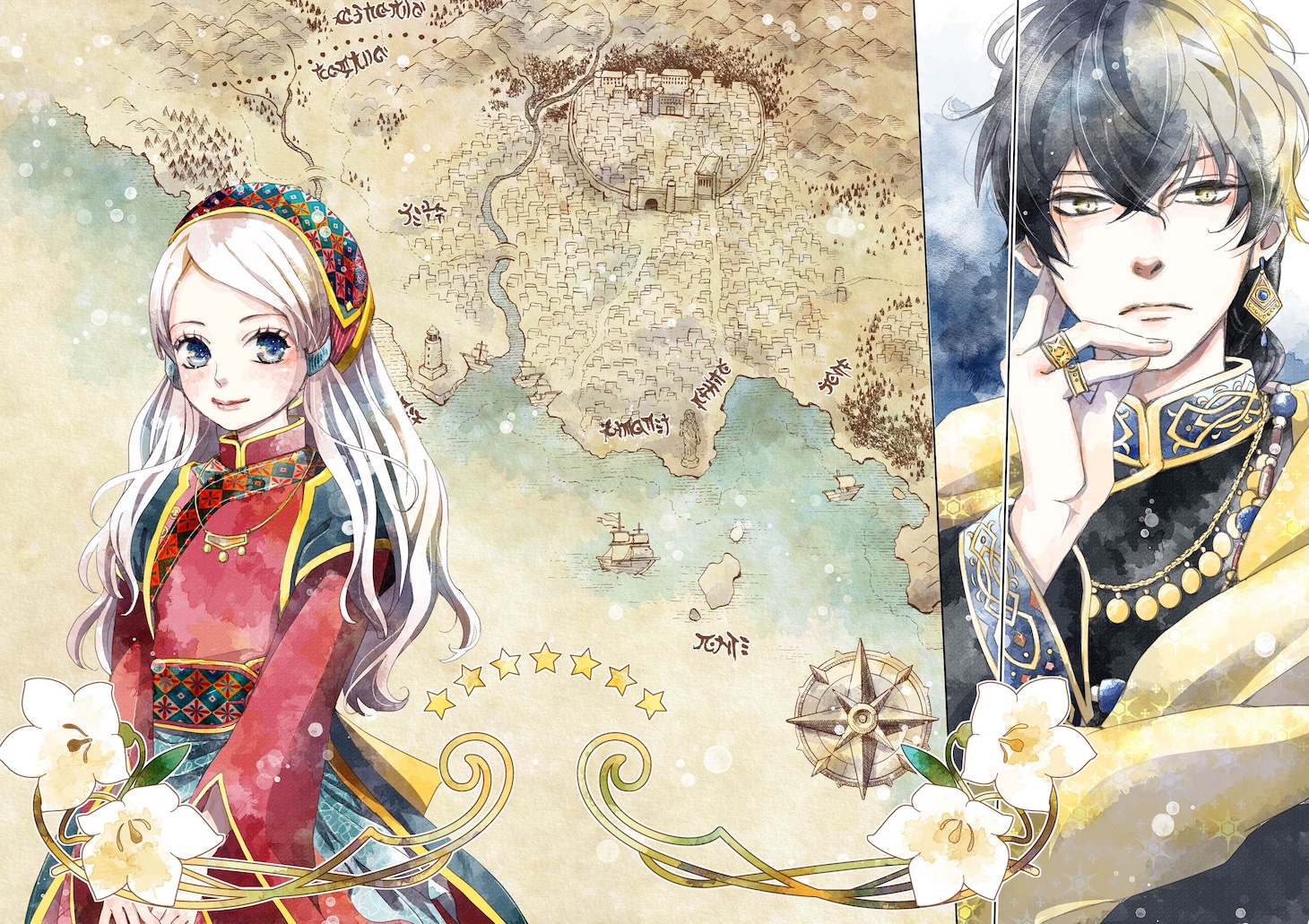 「星降る王国のニナ 画集 The Art of Nina the Starry Bride」収録イラストより