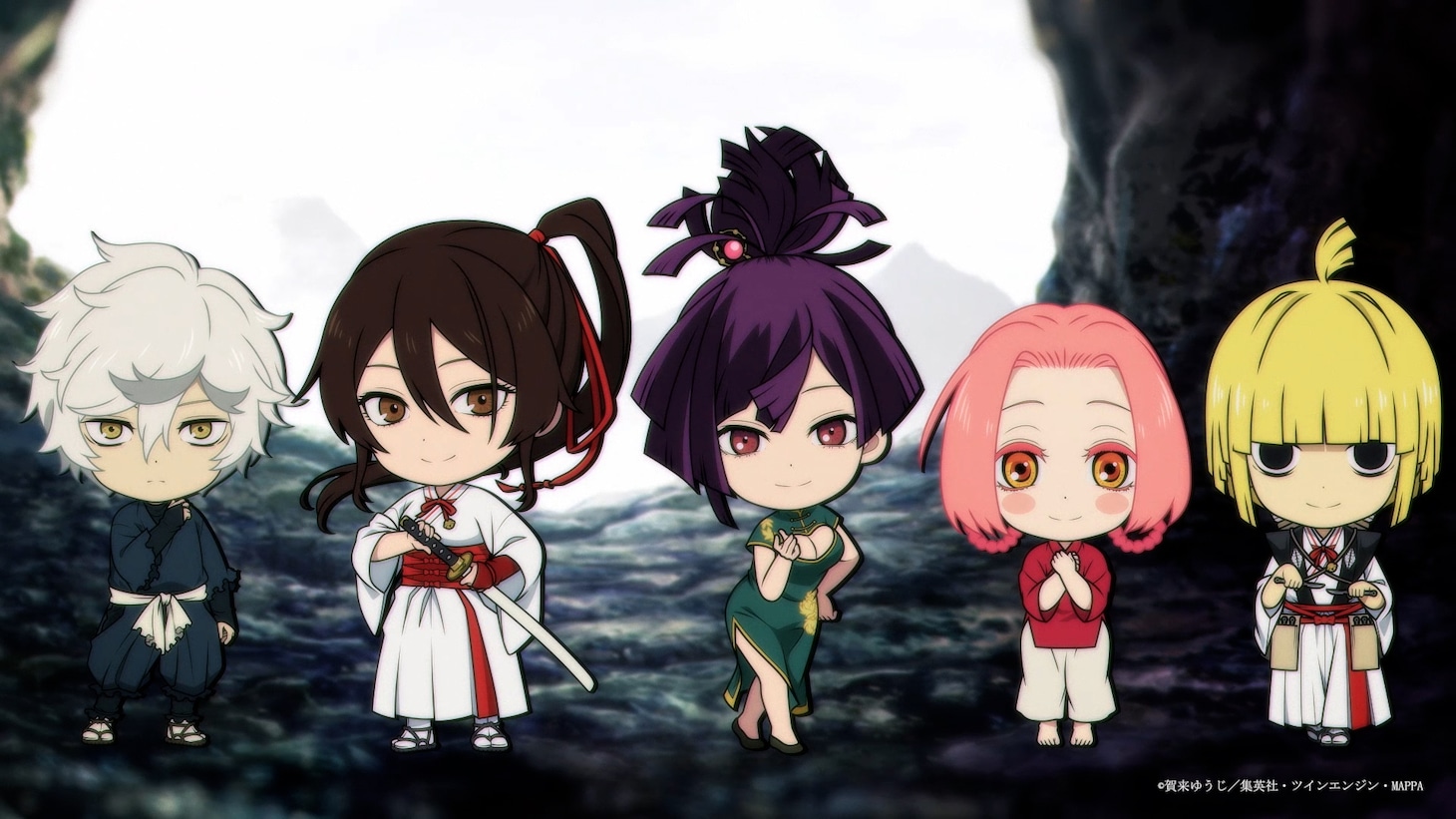 毎話放送後に各SNSで配信されるミニアニメ「ちょびっと！じごくらく」場面カット