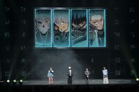 「ジャンプフェスタ2026」内で行われた「怪獣8号」のステージイベントより。左から福西勝也、加藤渉、河西健吾、内山昂輝 (c)SHUEISHA Inc. All rights reserved.