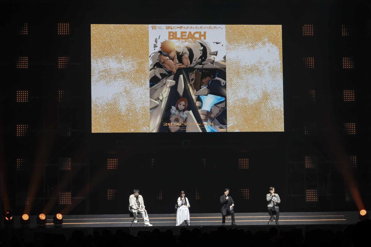 「ジャンプフェスタ2026」の「BLEACH」ステージイベントの様子。左から安元洋貴、松岡由貴、杉山紀彰、森田成一 (c) SHUEISHA Inc. All rights reserved.