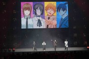 「ジャンプフェスタ2026」内の「チェンソーマン」ステージイベント。左から楠木ともり、上田麗奈、戸谷菊之介、坂田将吾 (c) SHUEISHA Inc. All rights reserved.