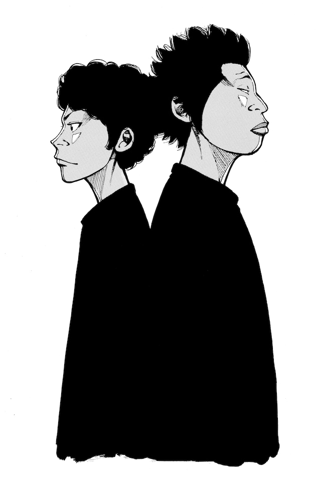 「ダストランド」に登場する（左から）ヒバリ、三蔵