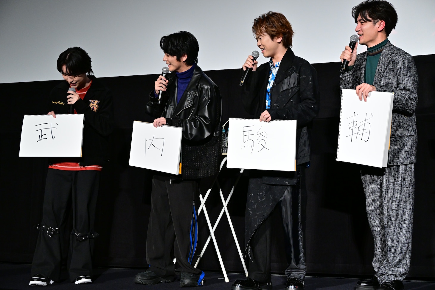 左から石橋陽彩、榎木淳弥、村瀬歩、熊谷健太郎