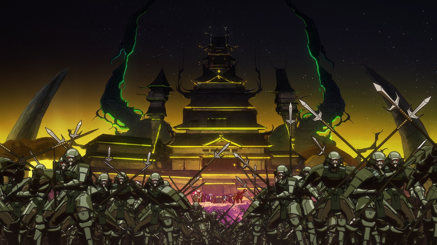 TVアニメ「鎧真伝サムライトルーパー」第1話の場面カット