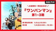 アニメ「ワンパンマン」第1～3期一挙放送の告知画像