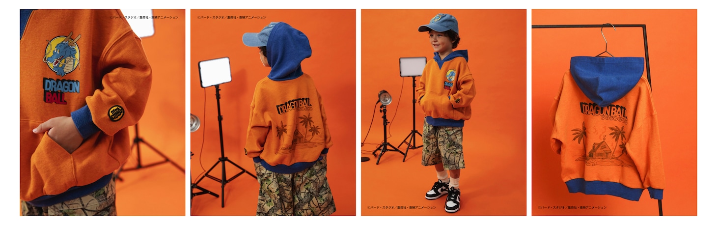 「ドラゴンボール」と子供服ブランドBREEZEがコラボ、ジャケットにロゴを大胆デザイン