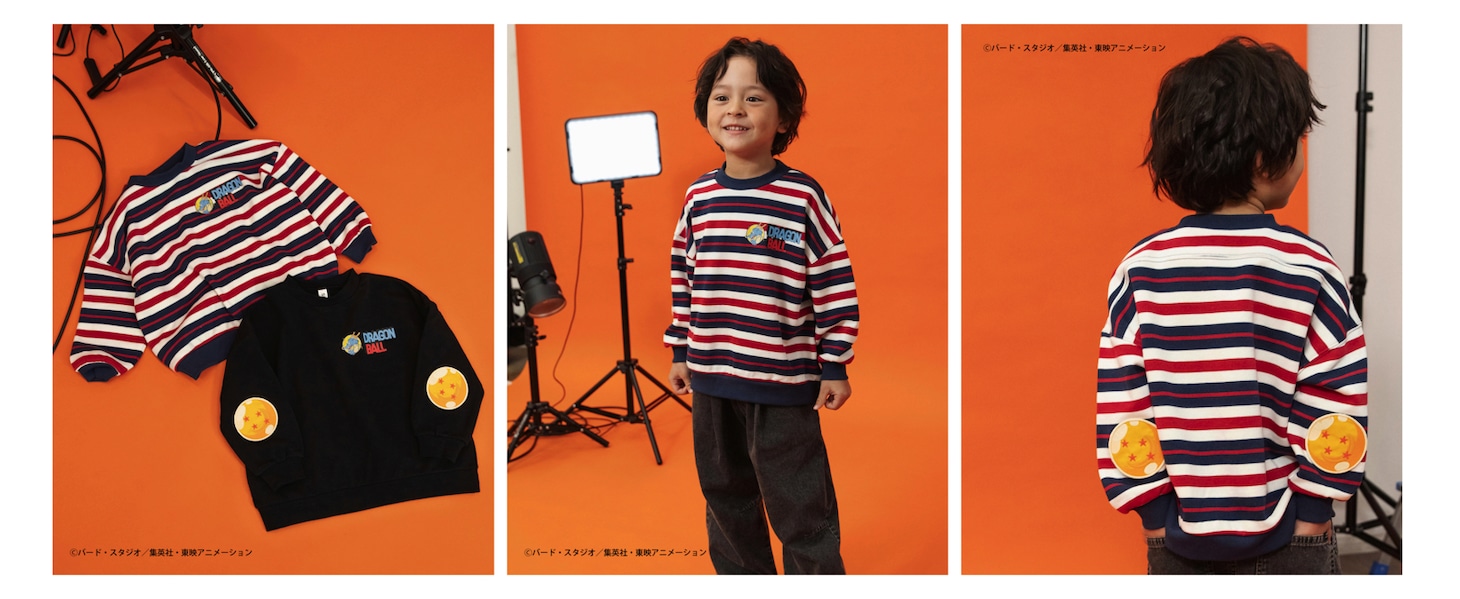 「ドラゴンボールコラボ エルボーパッチトレーナー」