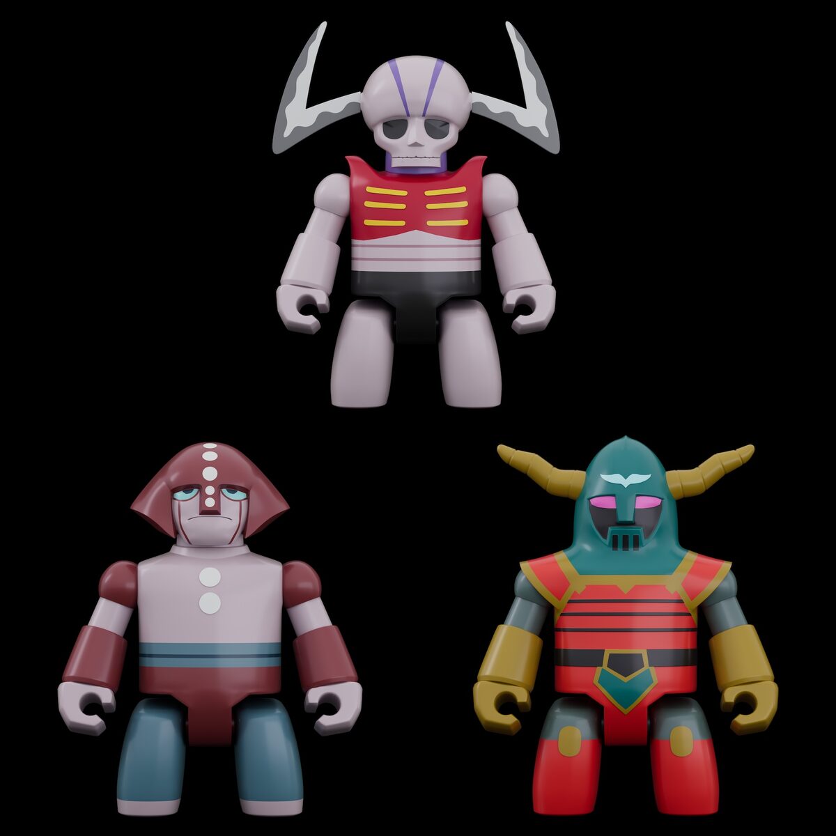 BRICKROID 機械獣セット①」 (c) 永井豪／ダイナミック企画 [画像 