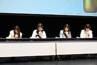 「TVアニメ『真夜中ハートチューン』第1話・第2話先行上映会～楓林高校放送部Presents”声春”START!!!!～」より。ステージ上で書き初めに挑戦