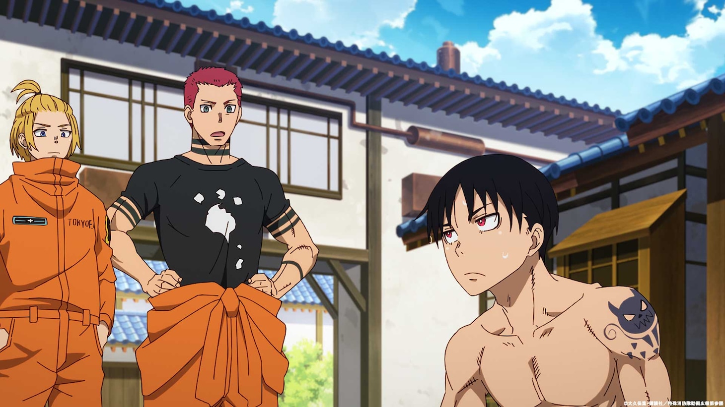 「炎炎ノ消防隊 参ノ章」第2クール第1話、拘束されたシンラのもとにやってきたのは