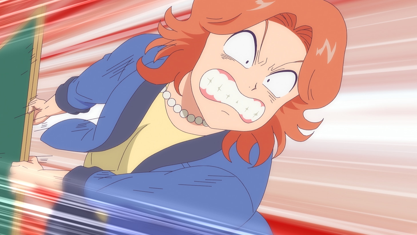 TVアニメ「ハイスクール！奇面組」第1話「奇面組参上！」の場面カット (c)新沢基栄／集英社・奇面組