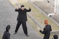 コラボテレビCM「スパイシーチキンマックナゲット 黒胡椒ガーリック 『今しかできねーこと』篇（15秒）」メイキング写真