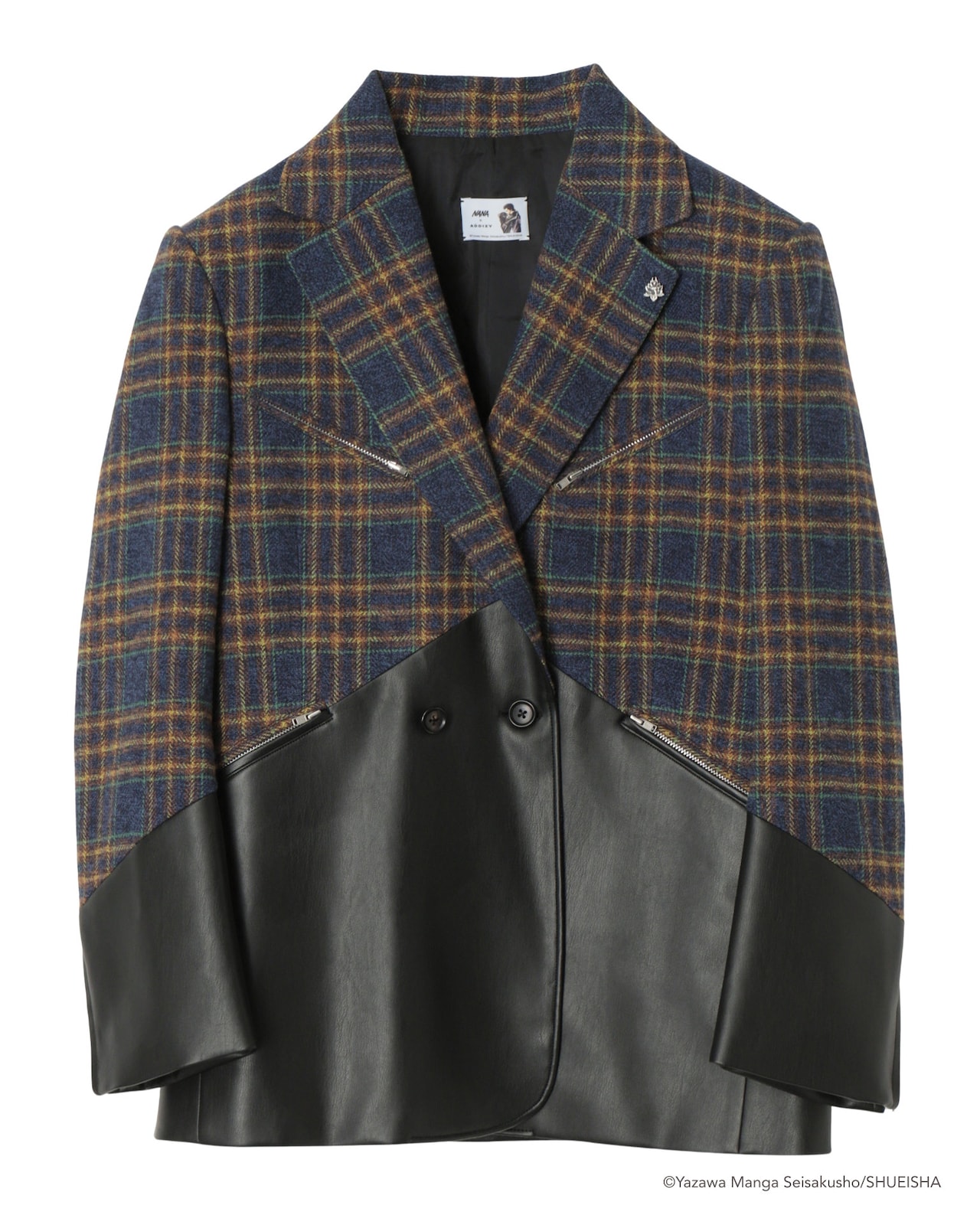 ADDIXY×NANA LEATHER CHECK JACKET」 - 「NANA」ナナ、レン、シンを