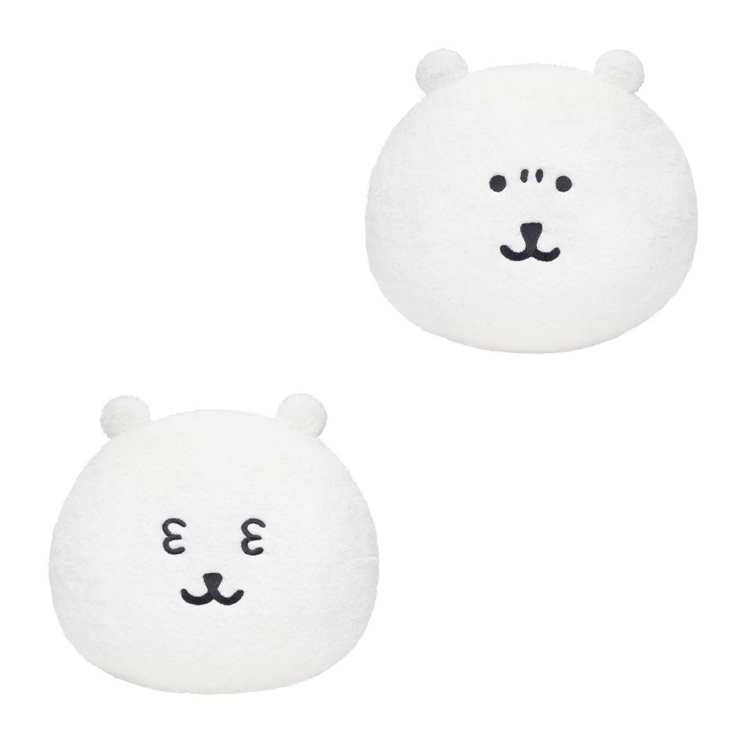 C賞の「おかおクッション」（全2種）