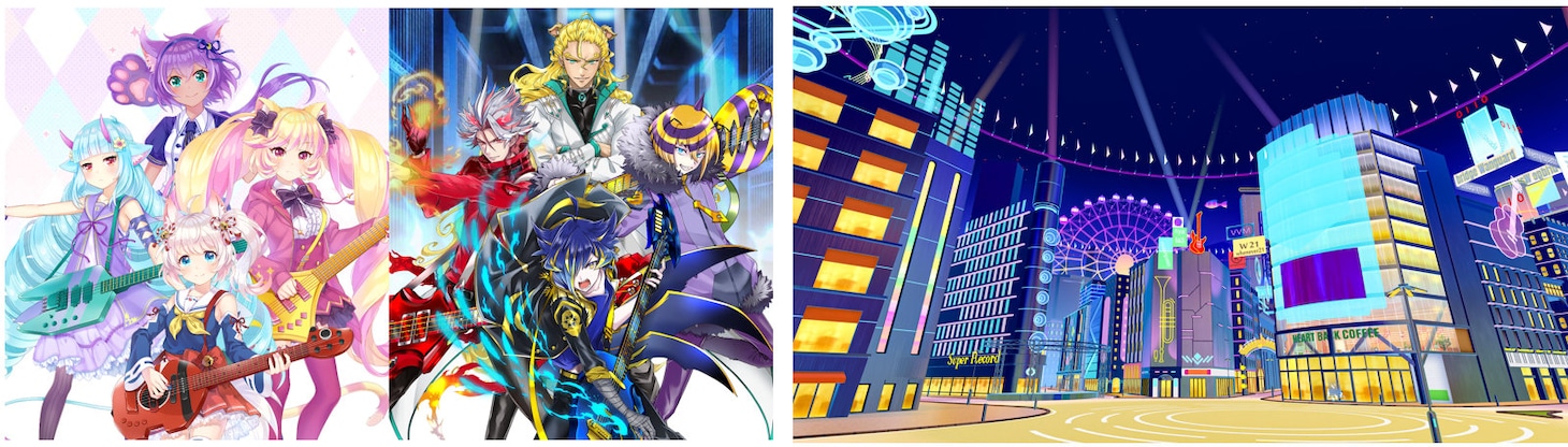 「Virtual Sanrio Puroland」大型アップデートで登場する「SHOW BY ROCK!! WORLD」イメージ